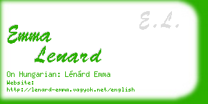 emma lenard business card
