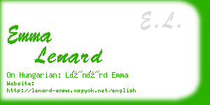 emma lenard business card